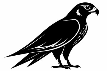 falcon line art silhouette vector illustration