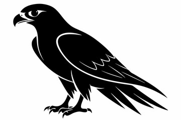 falcon line art silhouette vector illustration