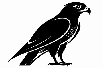 falcon line art silhouette vector illustration