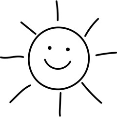 Obraz premium Hand Drawn Happy Sun