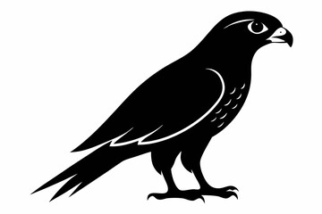 falcon line art silhouette vector illustration