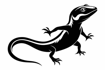 Naklejka premium lizard line art silhouette vector illustration