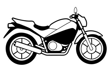 Fototapeta premium motor bike line art silhouette vector illustration