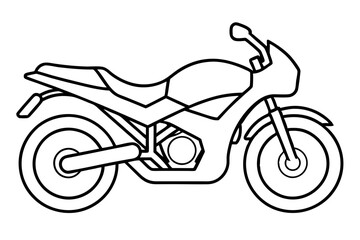 motor bike line art silhouette vector illustration