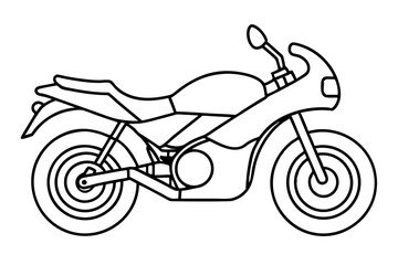 Fototapeta premium motor bike line art silhouette vector illustration