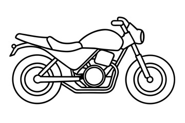 Fototapeta premium motor bike line art silhouette vector illustration