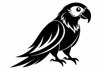 parrot line art silhouette vector illustration