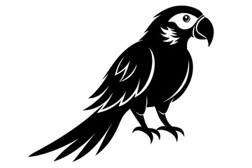 parrot line art silhouette vector illustration