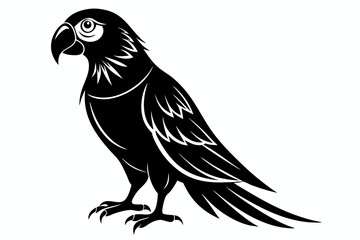 parrot line art silhouette vector illustration