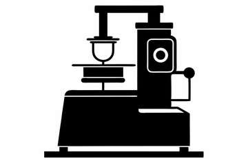 rheometer line art silhouette vector illustration