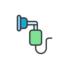 Anesthesia colored icons, minimalist vector illustration ,simple transparent graphic element .Isolated on white background