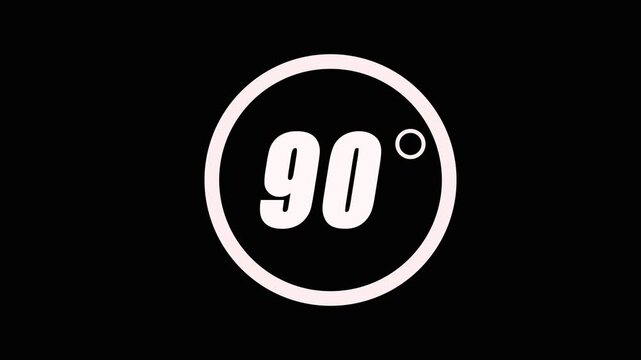 90 degree view icon animation, Icon 90&deg; animation with optional lama matte.