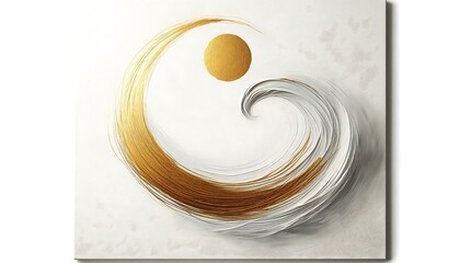 Fluid Motion: Gold Brushstrokes in Art