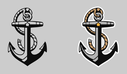 minimlaist anchor illustration