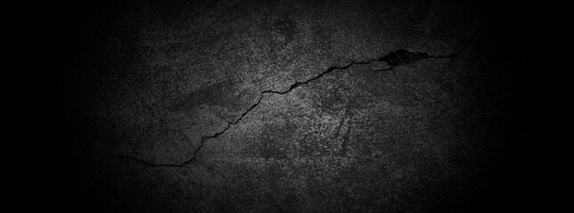 Old wall texture cement dark black gray background abstract grey color design are light with white gradient background.