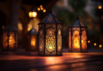 Close Up of Intricately Designed Lanterns