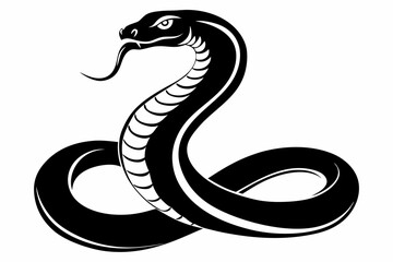 snake line art silhouette vector illustration