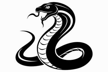 snake line art silhouette vector illustration