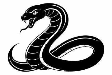 snake line art silhouette vector illustration
