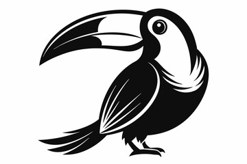toucan line art silhouette vector illustration © Pinak