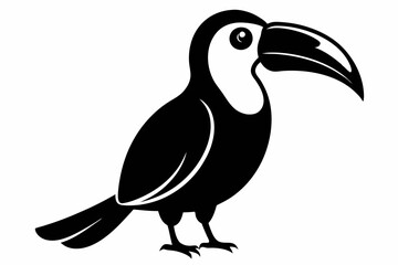 Obraz premium toucan line art silhouette vector illustration