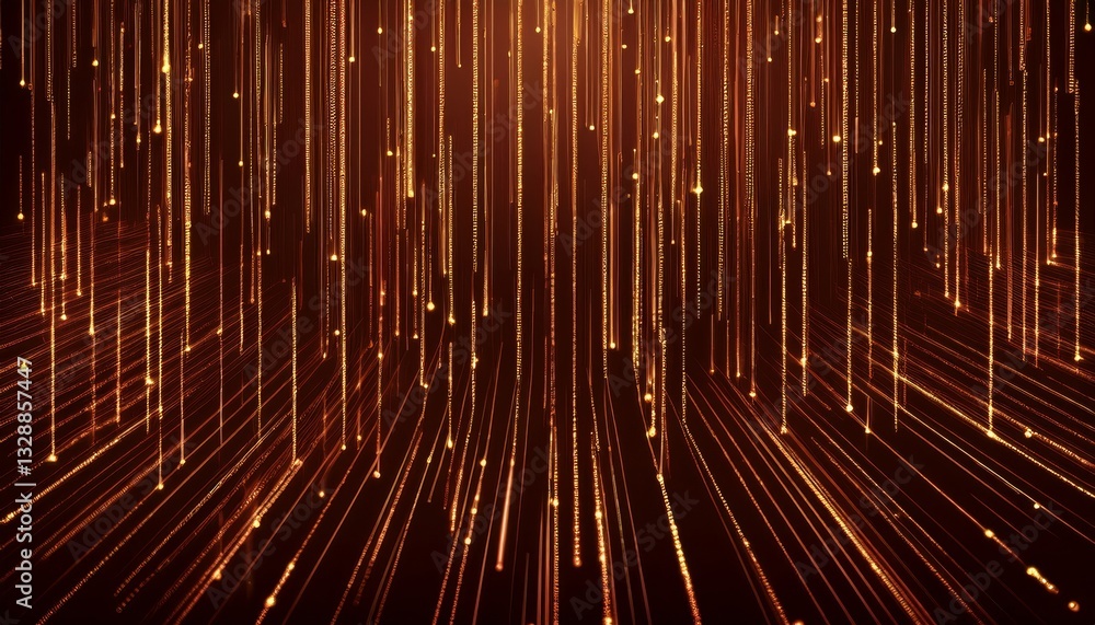 Poster abstract animation of binary code cascading down like digital rain