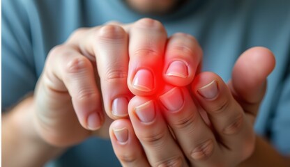 Naklejka premium Hand Gesture Indicating Direction with Soft Lighting and Focused Detail