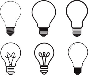 Abstract Simple Lightbulb Icon Design.