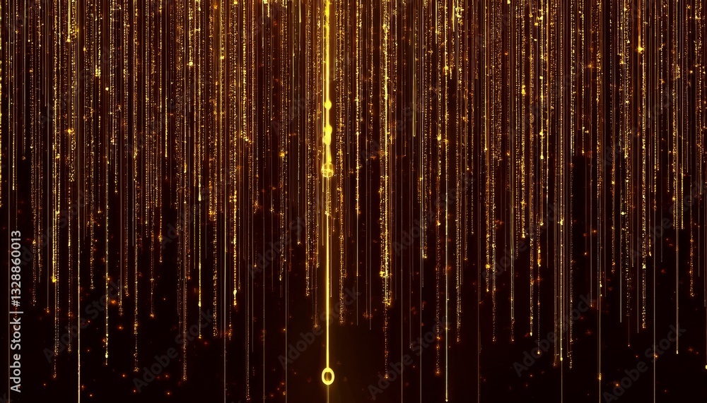 Poster abstract animation of binary code cascading down like digital rain