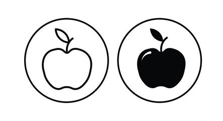 Apple icon vector. Apple vector icon. apple symbols for your web design. Apple line icon nutrition vector flat fruit. Apple stroke outline icon illustration logo
