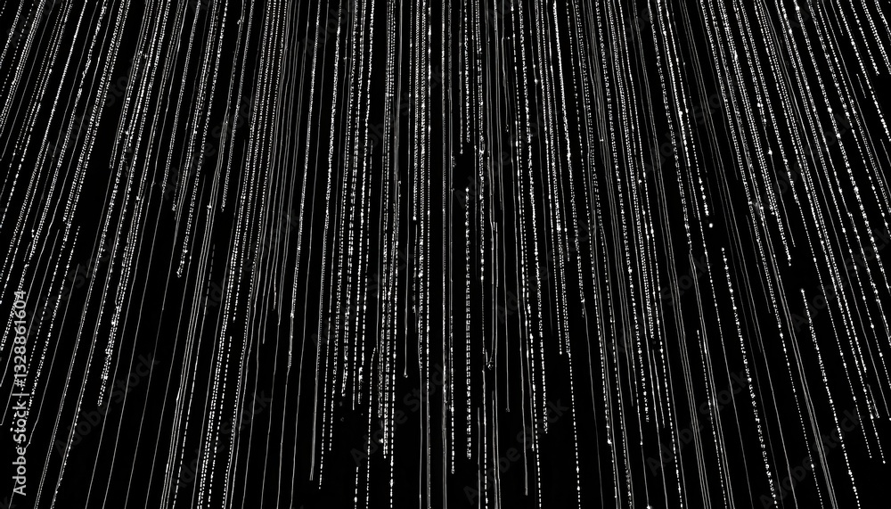 Poster abstract animation of binary code cascading down like digital rain