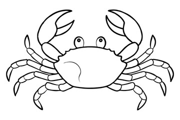 crab line art silhouette vector illustration