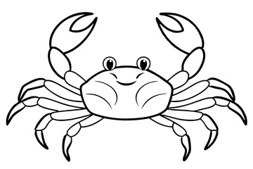 crab line art silhouette vector illustration