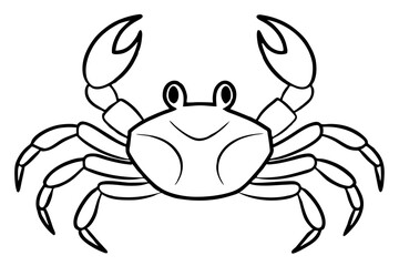 crab line art silhouette vector illustration
