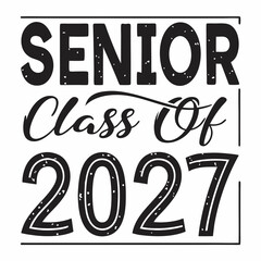 Vintage Rough-Textured Class of 2027 Typography
