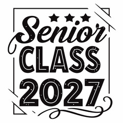 Grunge-Style Senior Class of 2027 Design
