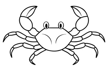 crab line art silhouette vector illustration