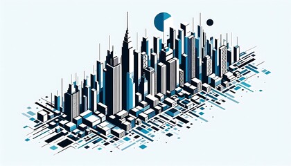 Skyscraper Symphony: An Artistic Depiction of City Architecture