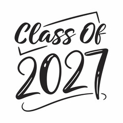 Brush Stroke Class of 2027 Graduation Vector