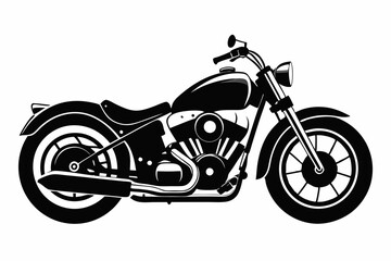 Obraz premium harley davidson bike line art silhouette vector illustration