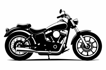 Obraz premium harley davidson bike line art silhouette vector illustration