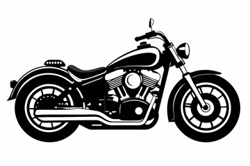 Obraz premium harley davidson bike line art silhouette vector illustration