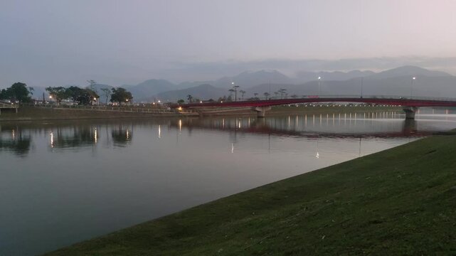 Paddy fields with transplanted seedlings in Yilan County, Taiwan