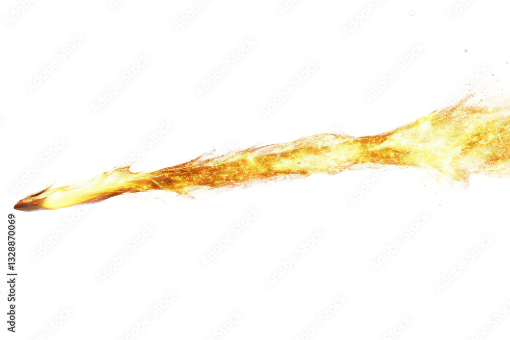 Poster a close up shot of a small brown and white object with a pointed end lying on a white background sur