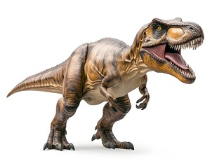 Stunning artwork of a dinosaur displayed on a blank white background emphasizing its imposing size and features