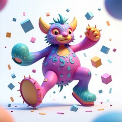 Naklejka premium Imaginary creature from AI