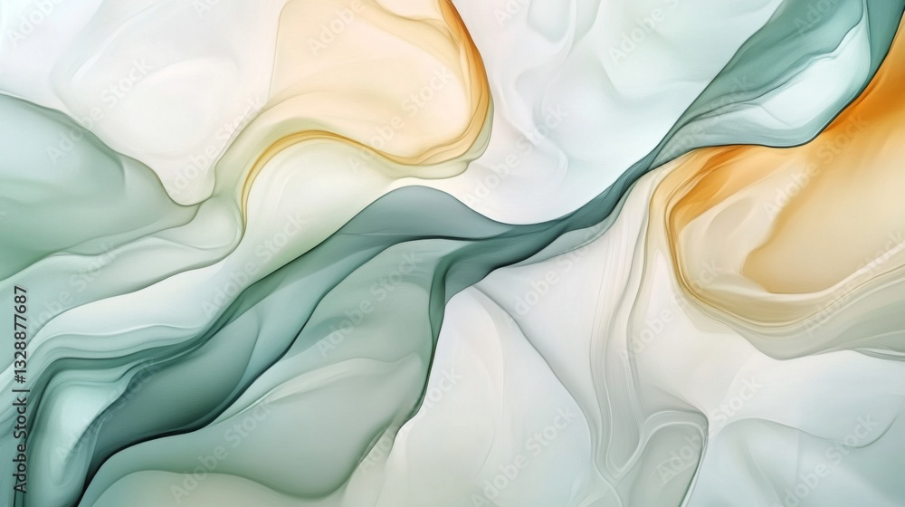 Aufkleber a high-resolution image of a fluid, watercolor-style abstract background with soft, blended hues and