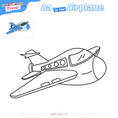 Coloring Page Airplane 12