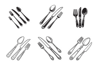 Fork Spoon Knife Cutlery vector Illustration design