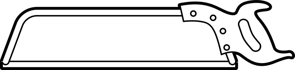 Butcher saw outline vector